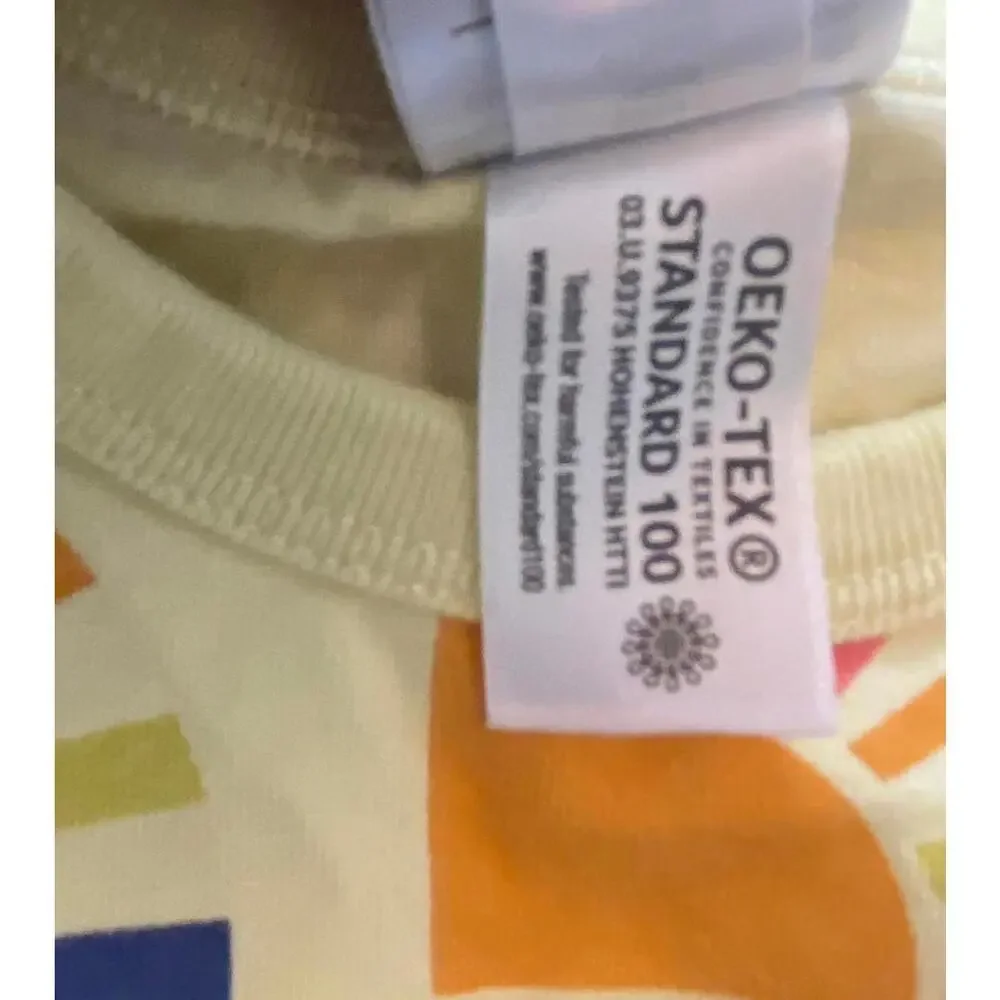 Unisex Kids' Short Sleeve Dress with Colorful Sun Pattern - Picture 4 of 8